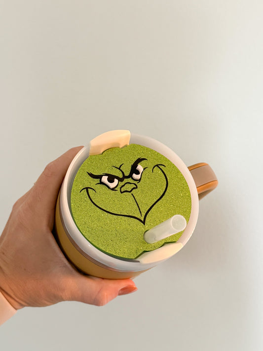 40 oz H2.0 Stanley tumbler topper / the Grinch
