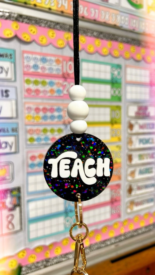 black friday 2023 TEACH retro lanyard