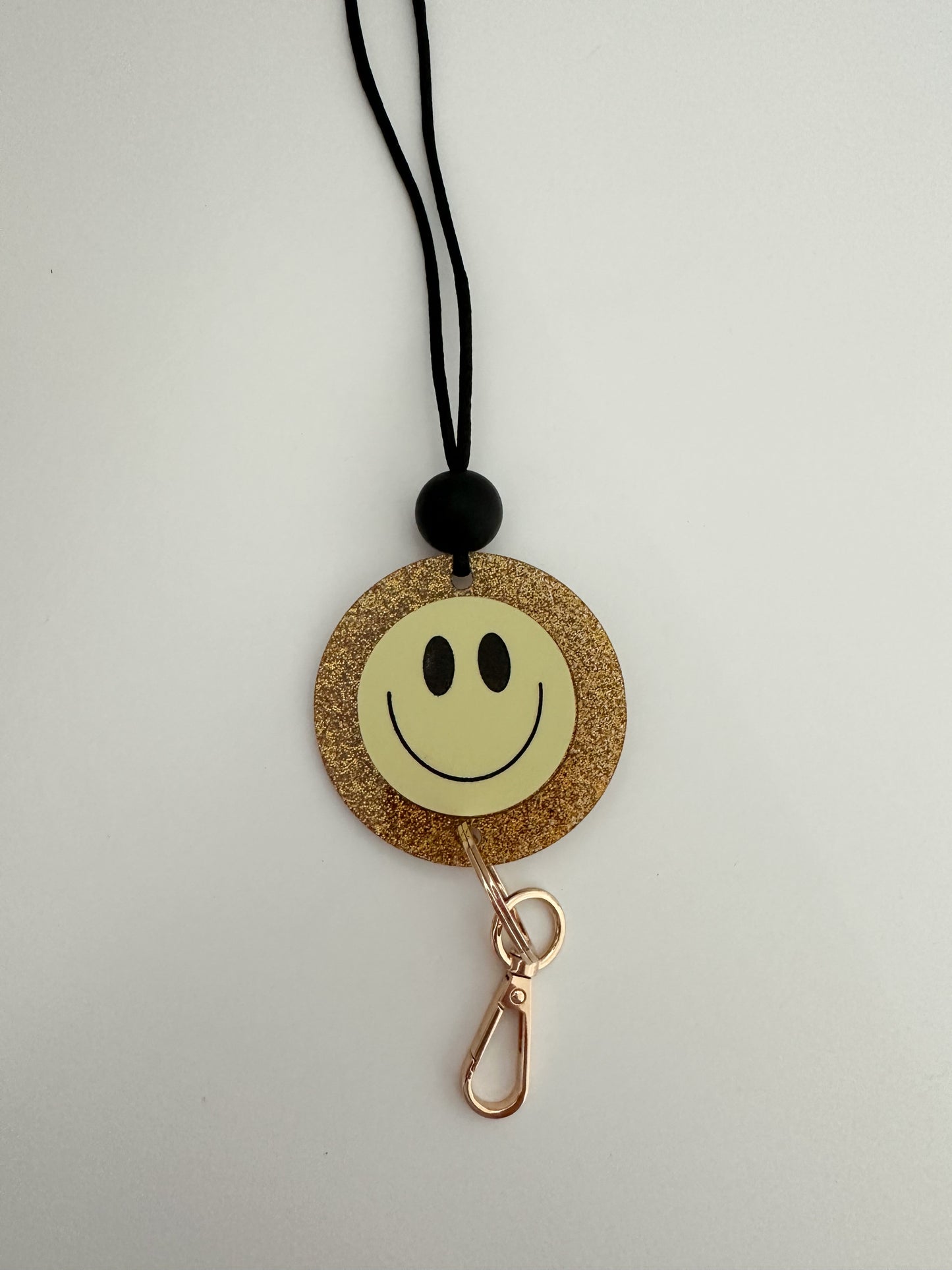 collab x rachael burnett matte yellow smile lanyard