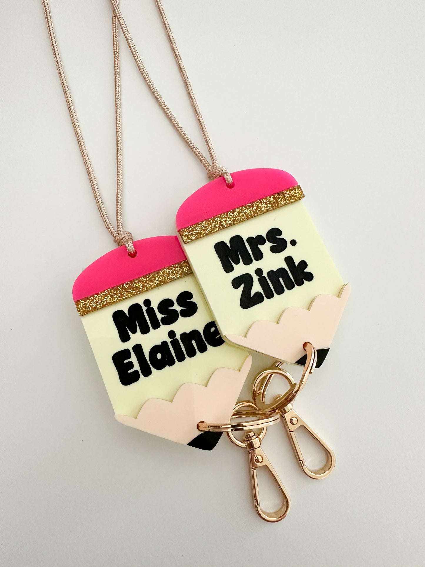 all acrylic pencil lanyard