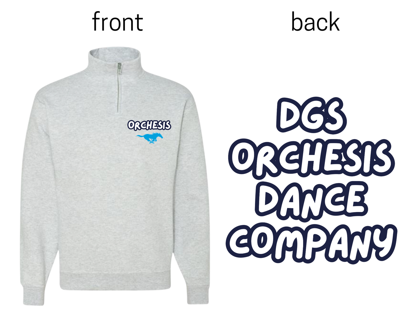 Orchesis 1/4 Zip Sweatshirt (light grey)