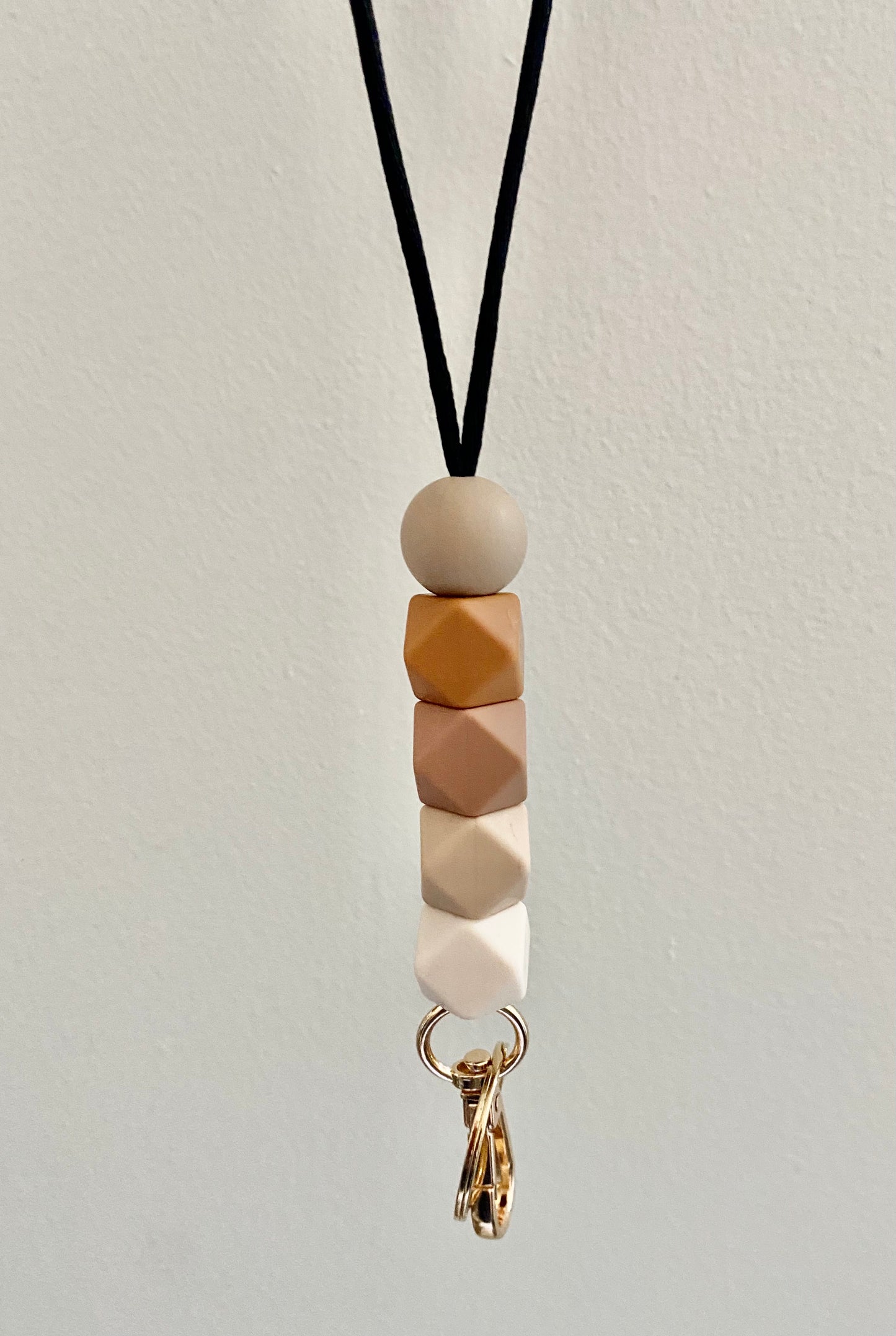 beige ombré lanyard