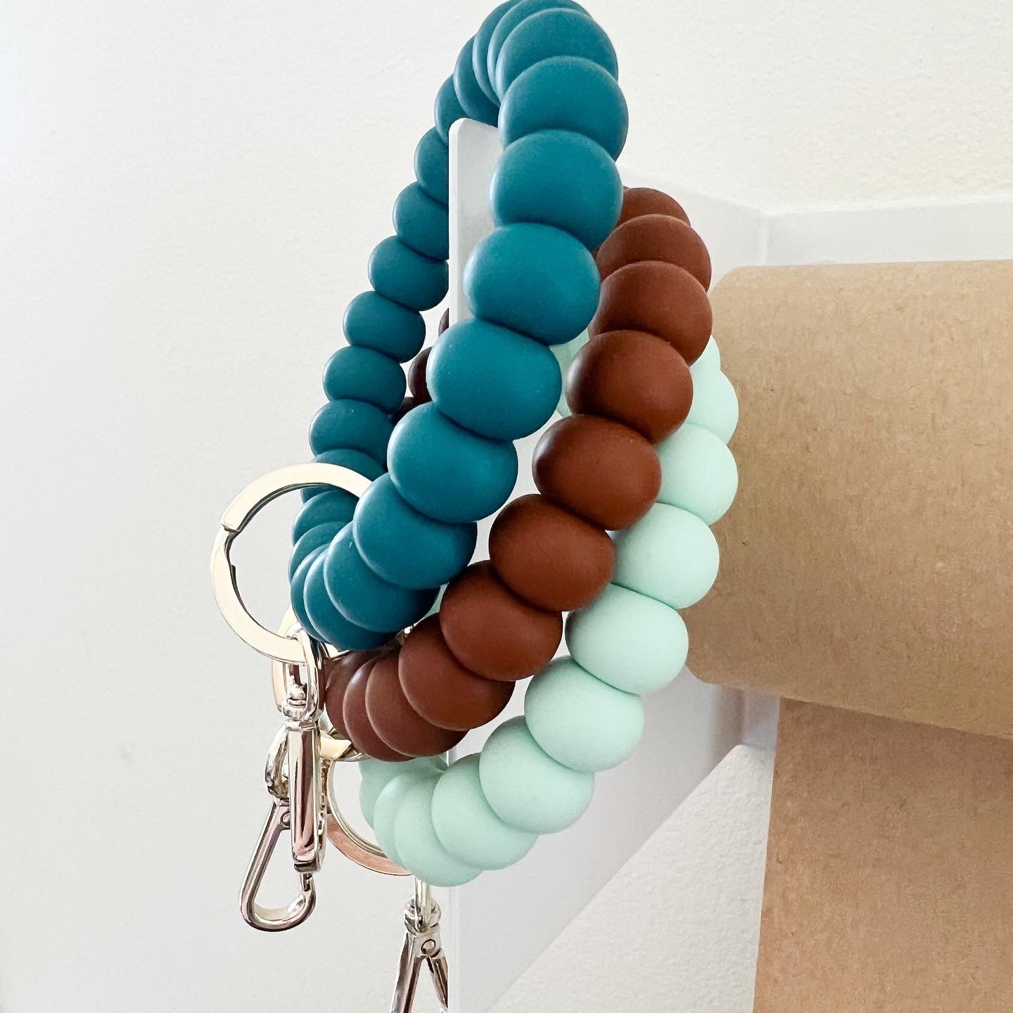 all sea glass bracelet keychain