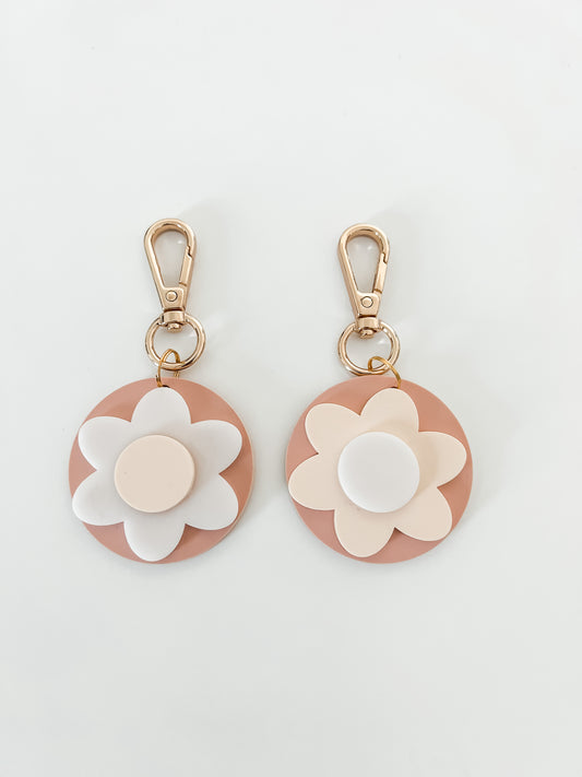 daisy acrylic triple layer keychains