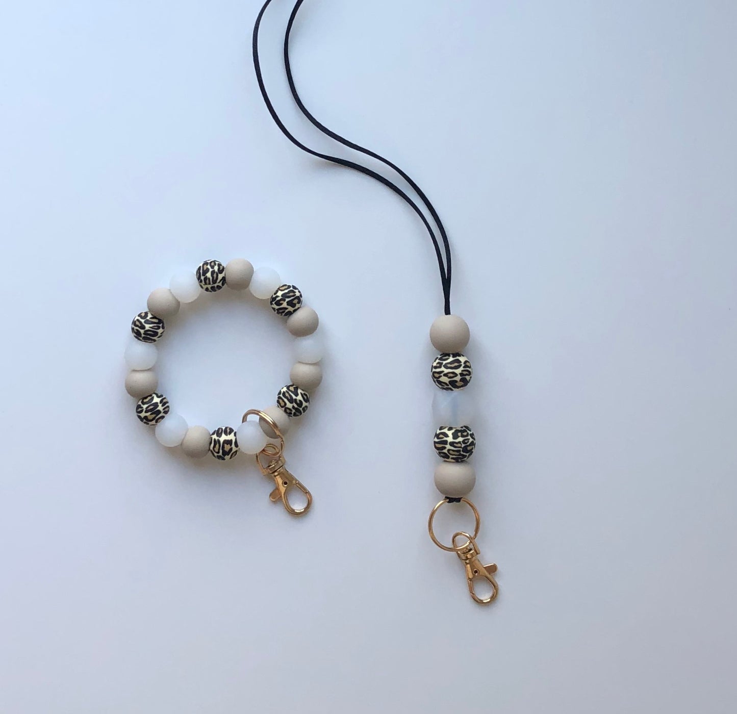 leopard teacher lanyard