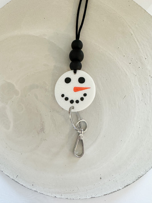 snowman lanyard