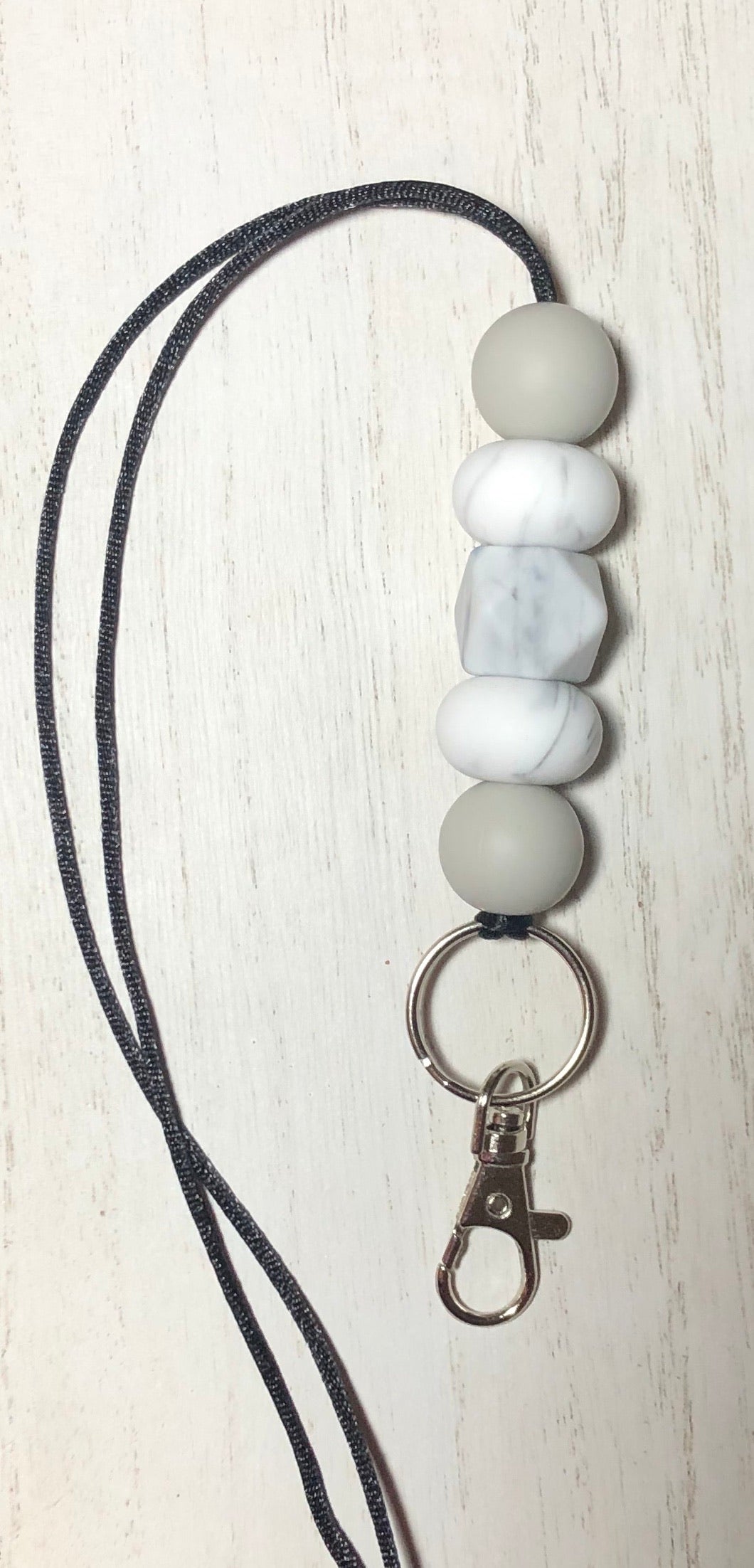 riverstone + marble lanyard