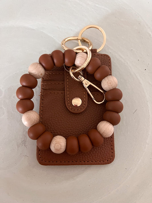 toasted coconut & beechwood bracelet keychain (on its own or bundle)
