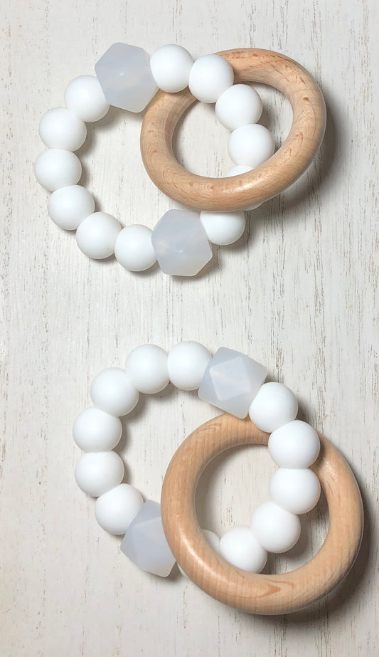 white + clear | teether