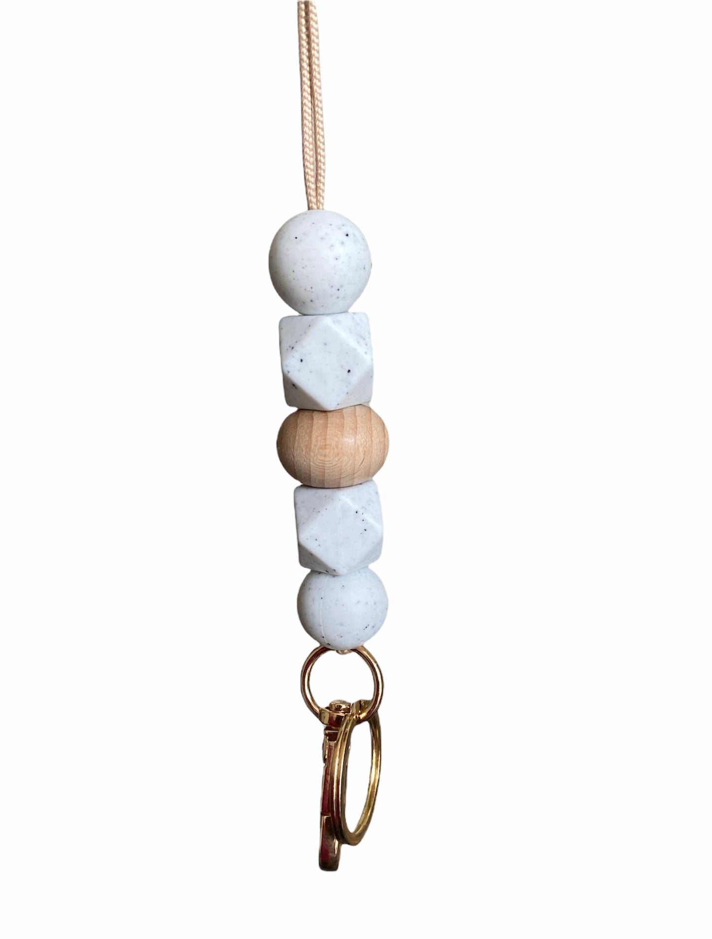 speckled white + wood ready to ship lanyard | basics collection