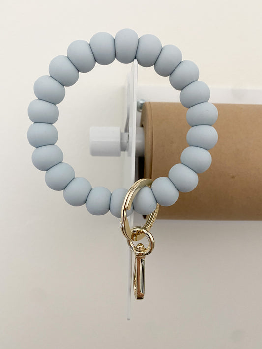 ice blue // bracelet keychain
