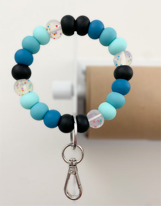 teacher golz // confetti ombré bracelet keychain