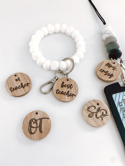 personalized wooden charms