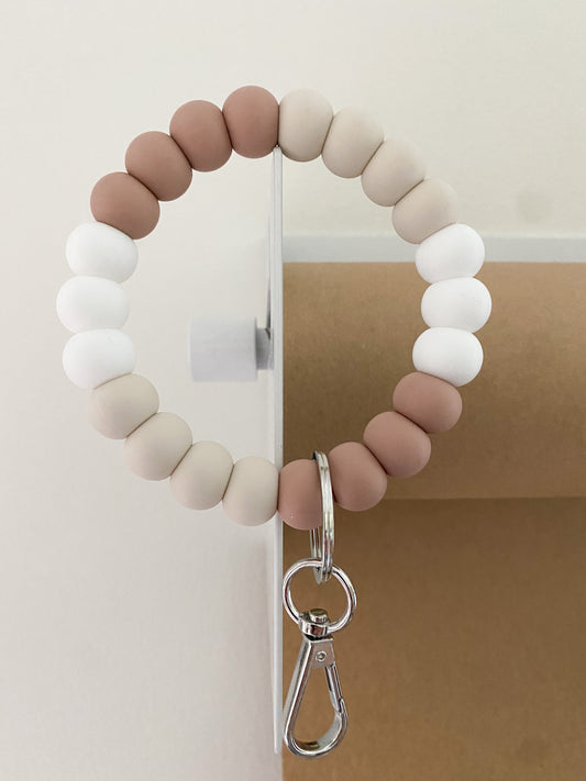 light neutrals bracelet keychain