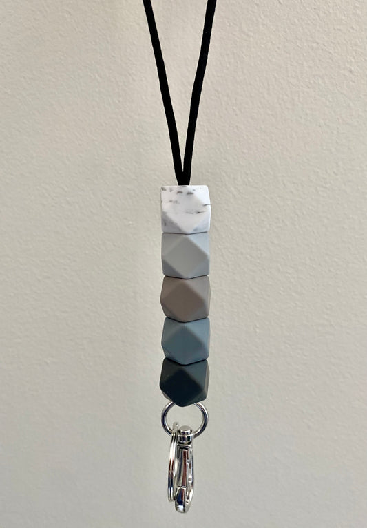 grey ombré lanyard (hexagon)