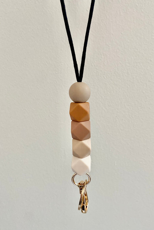 beige ombré lanyard