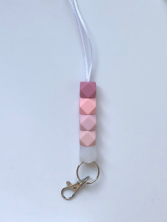 pink ombre teacher lanyard