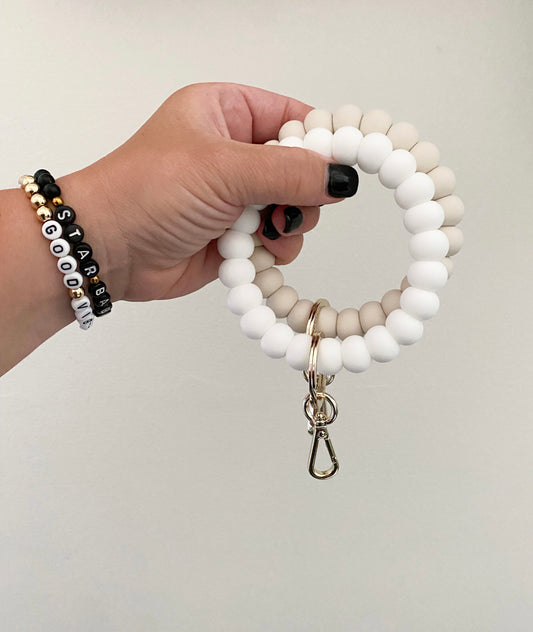 single tone // bracelet keychain