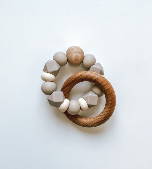 sand, mocha + ivory | teether