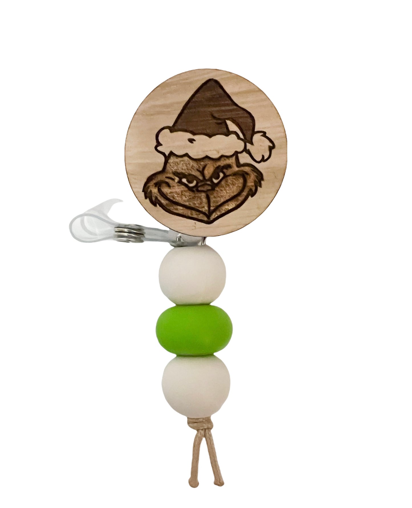 the Grinch badge reel