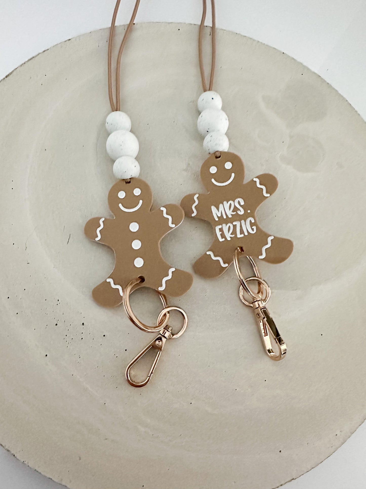gingerbread lanyard (buttons only or personalized)