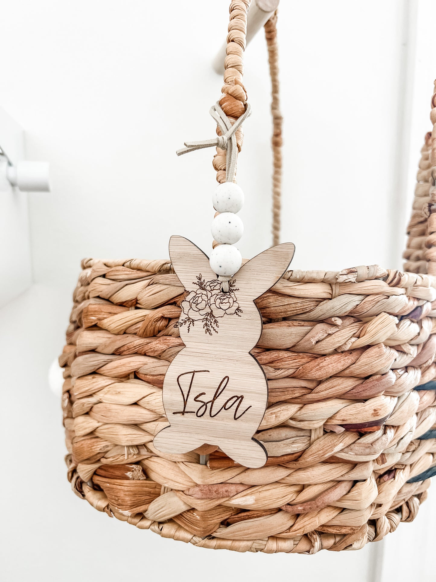 personalized easter basket bunny tags