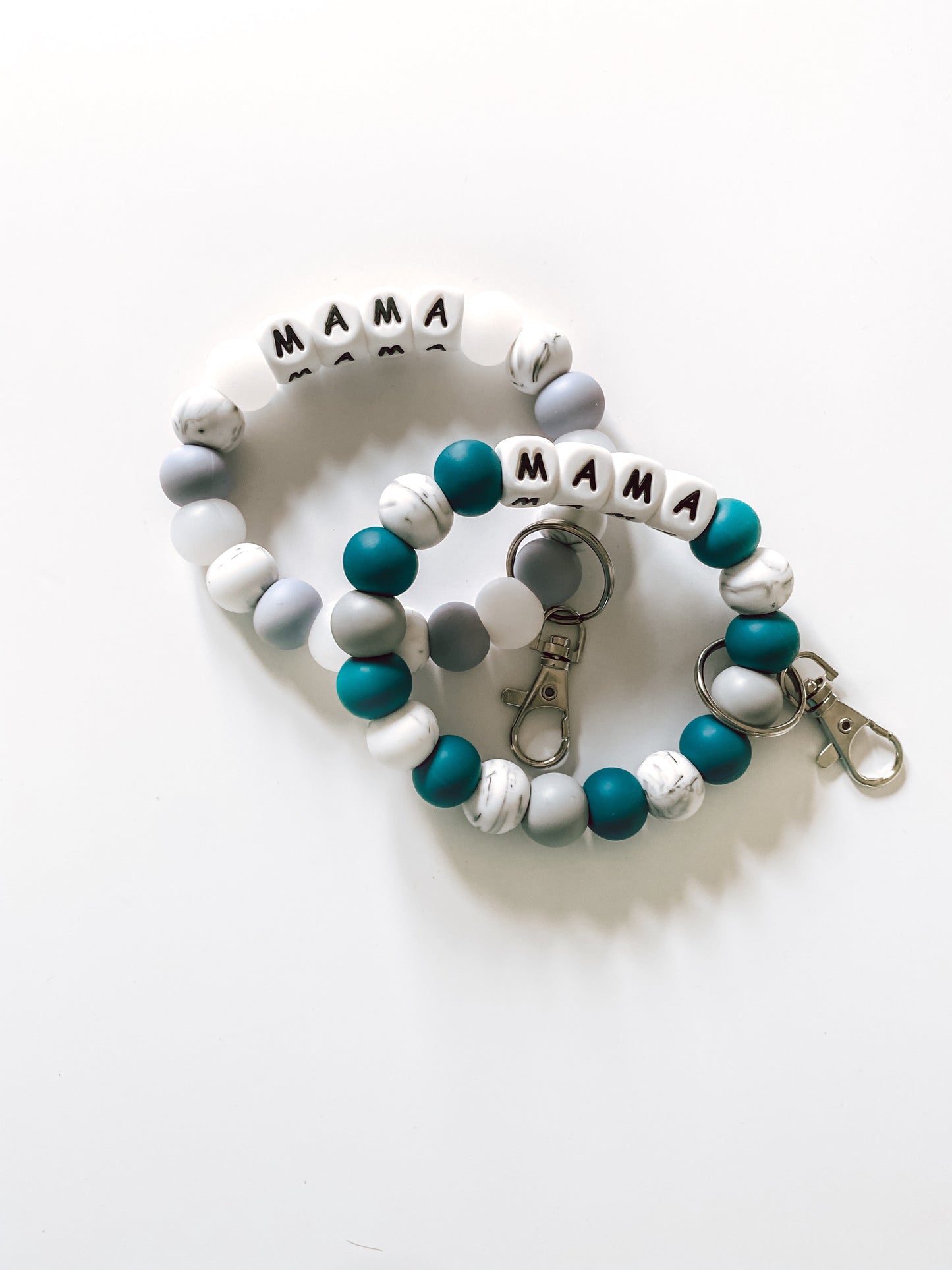 CUSTOM LISTING // bracelet keychain | MAMA or initials