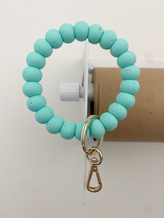 speckled robin’s egg // bracelet keychain