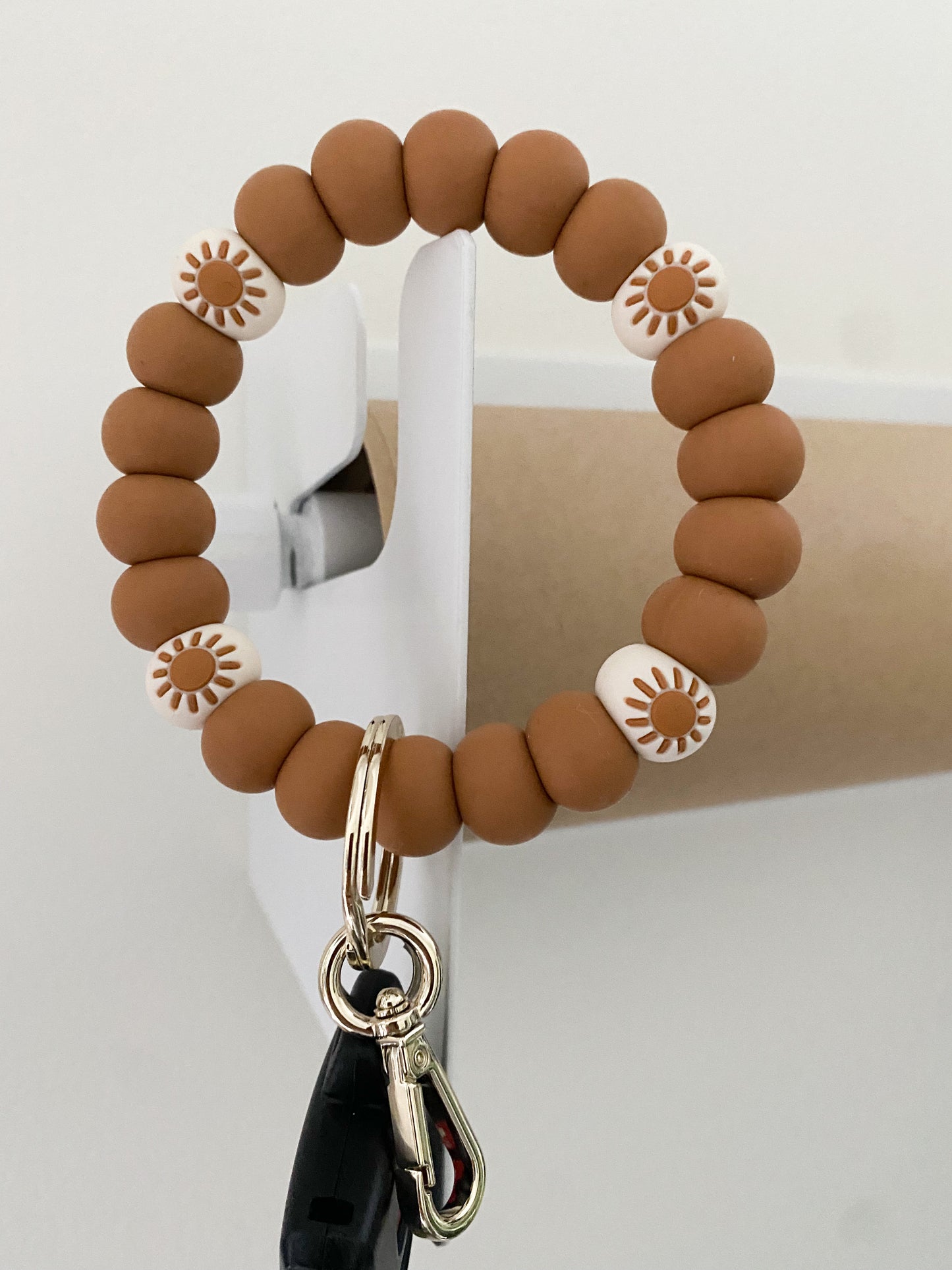 sunshine (camel color) bracelet keychain