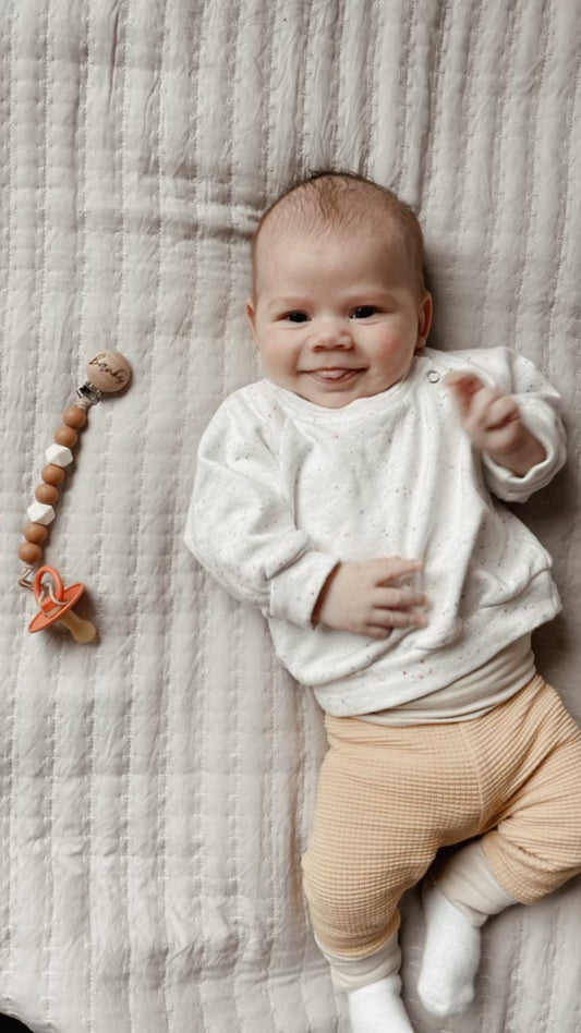 star baby // engraved wooden paci clip
