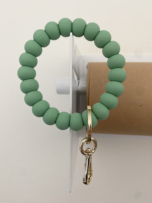 sage // bracelet keychain