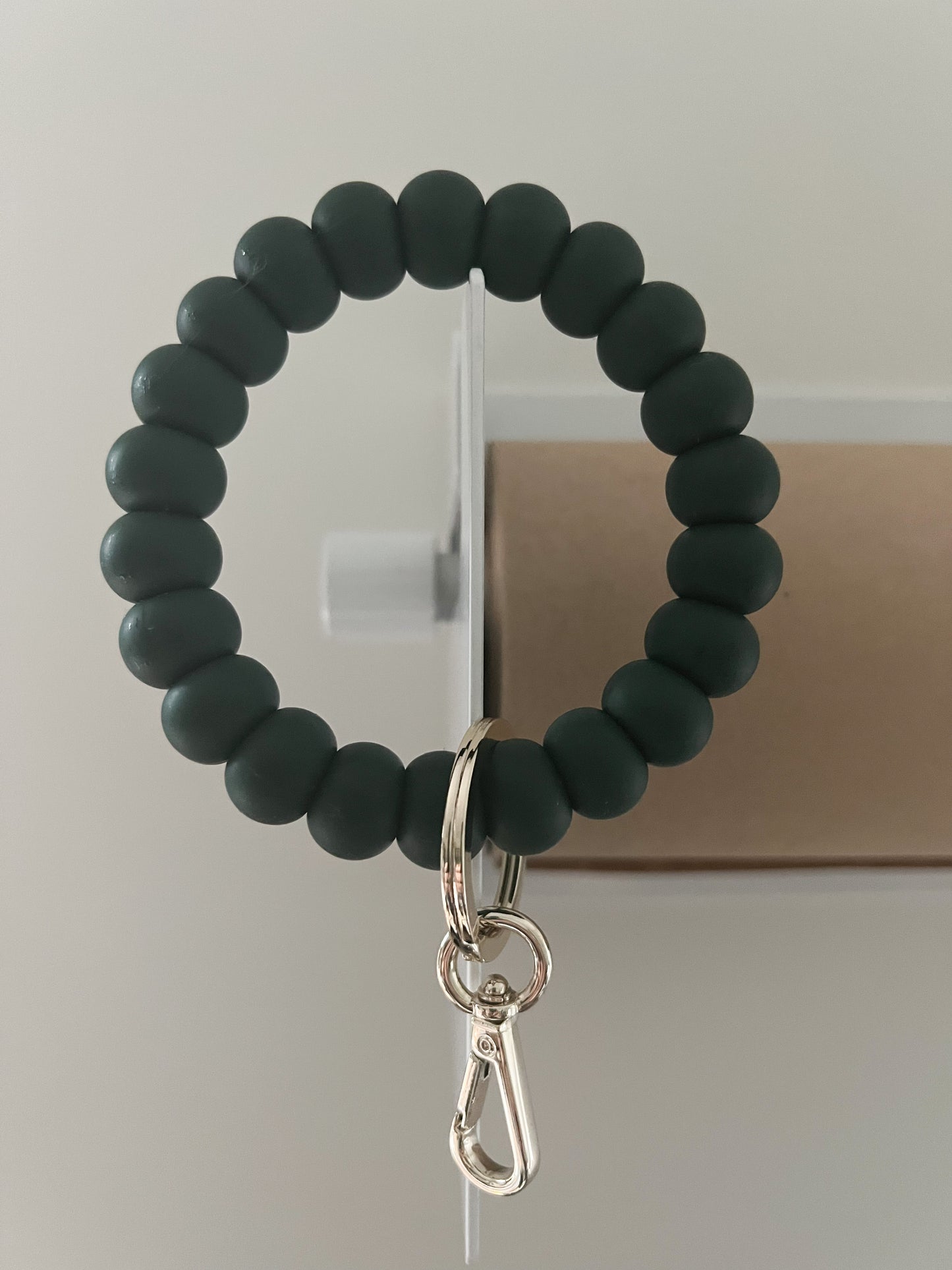 all hunter green bracelet keychain