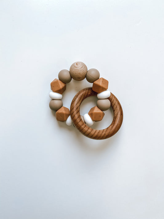 muted camel + mocha | teether