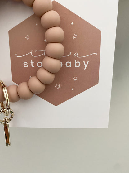 star baby logo toned bracelet keychain