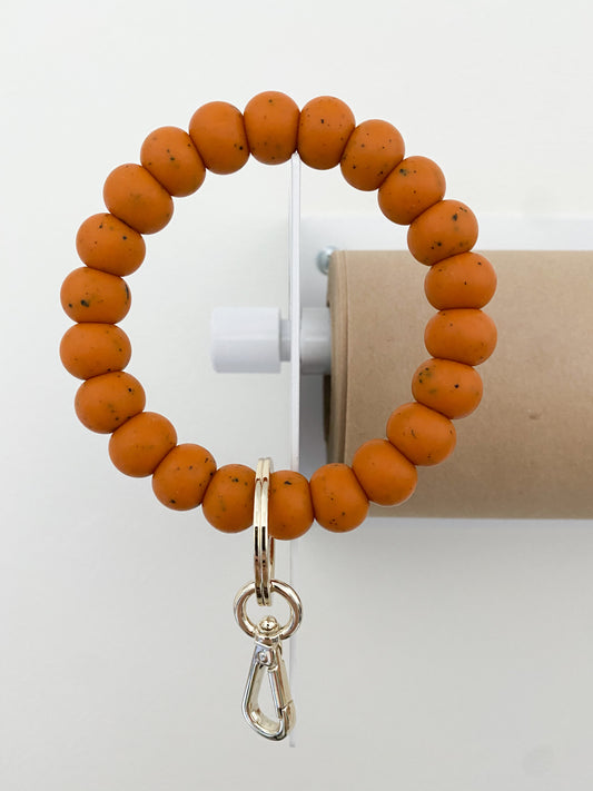 speckled rust // bracelet keychain