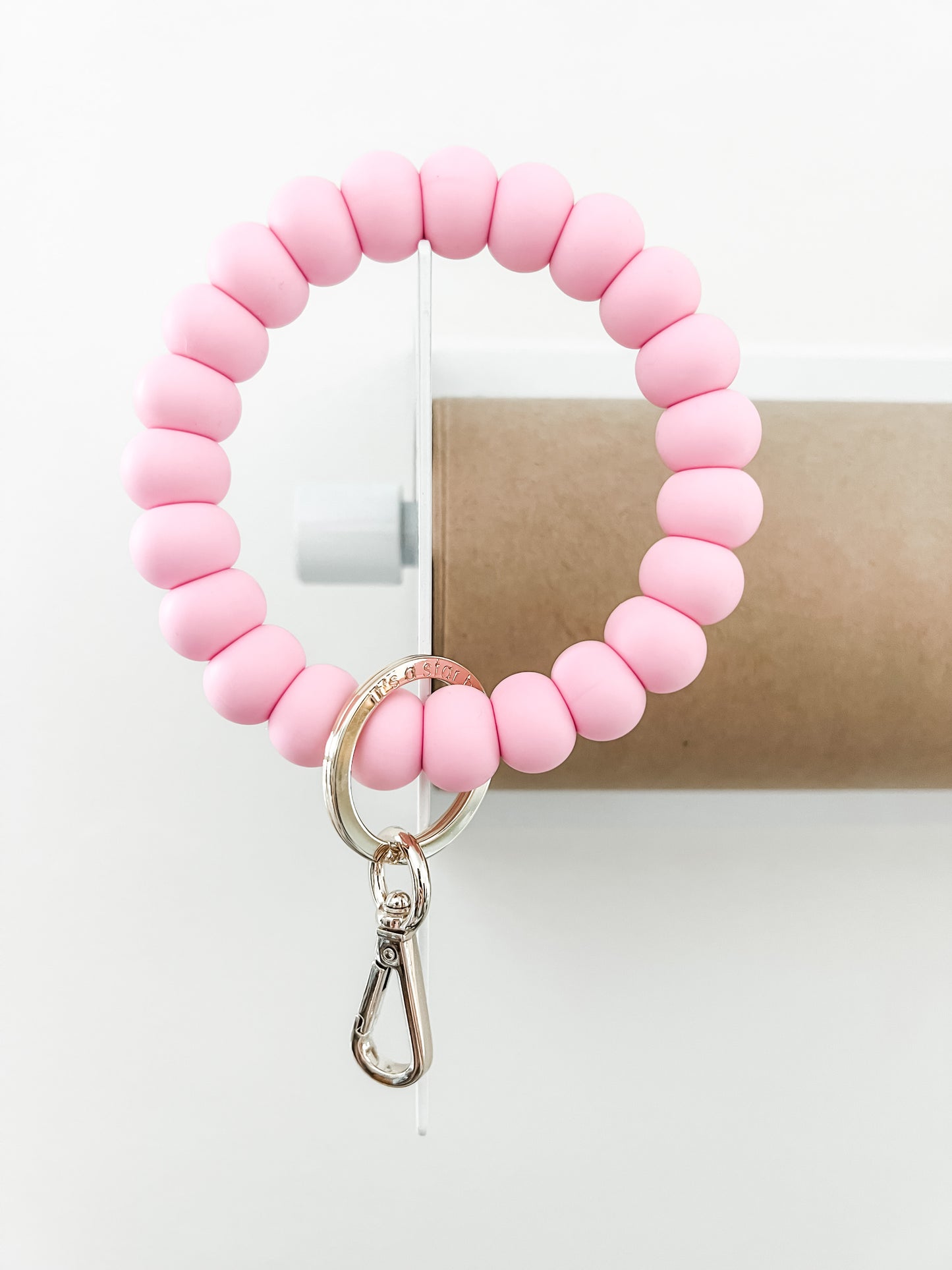 party pink bracelet keychain