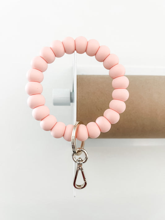 all bright blush bracelet keychain
