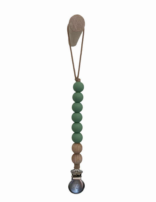 new sage // pacifier clip