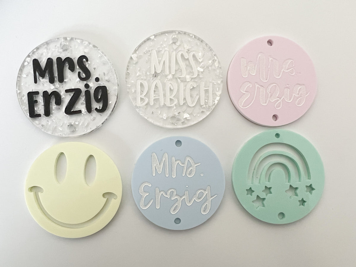 acrylic personalized lanyard